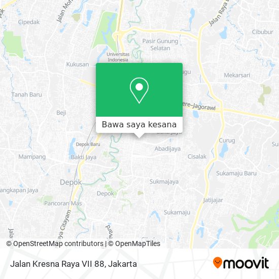 Peta Jalan Kresna Raya VII 88