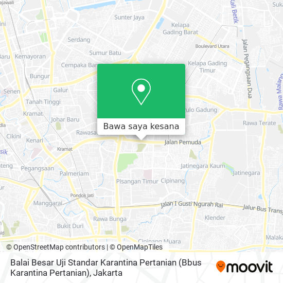 Peta Balai Besar Uji Standar Karantina Pertanian (Bbus Karantina Pertanian)