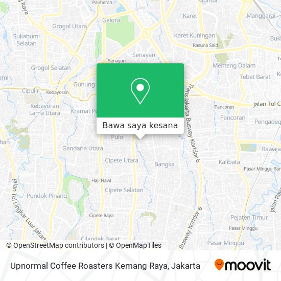 Peta Upnormal Coffee Roasters Kemang Raya