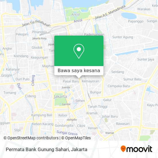 Peta Permata Bank Gunung Sahari