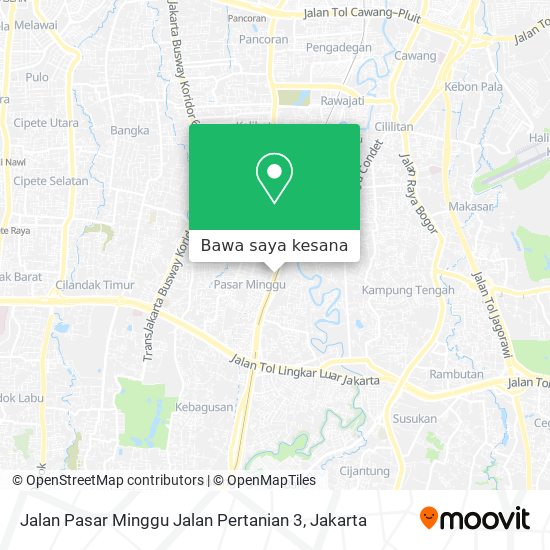 Peta Jalan Pasar Minggu Jalan Pertanian 3