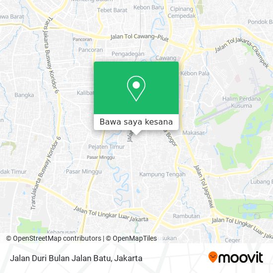 Peta Jalan Duri Bulan Jalan Batu