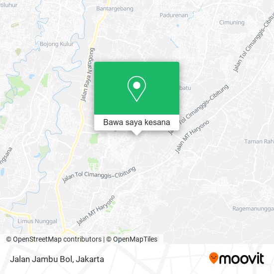 Peta Jalan Jambu Bol, Setu