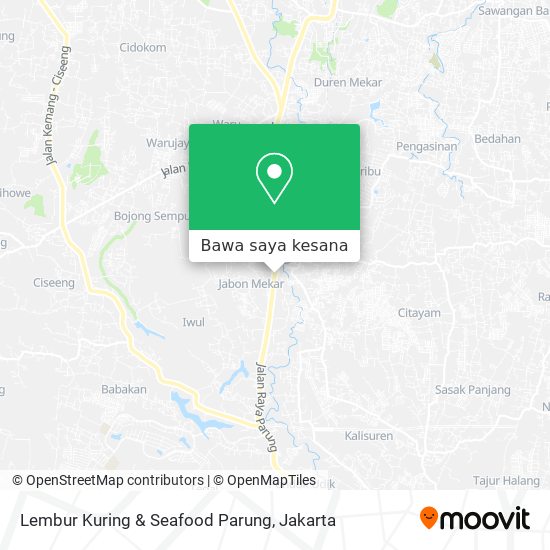 Peta Lembur Kuring & Seafood Parung
