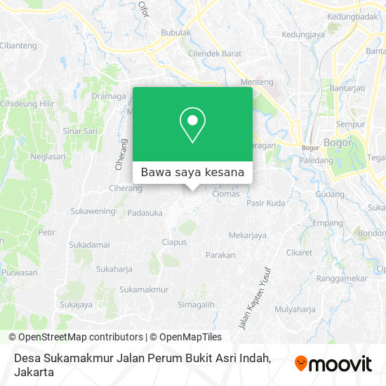 Peta Desa Sukamakmur Jalan Perum Bukit Asri Indah