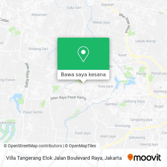 Peta Villa Tangerang Elok Jalan Boulevard Raya