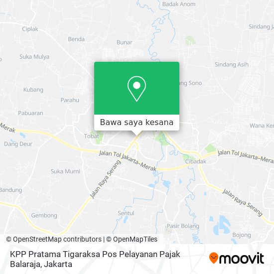 Peta KPP Pratama Tigaraksa Pos Pelayanan Pajak Balaraja