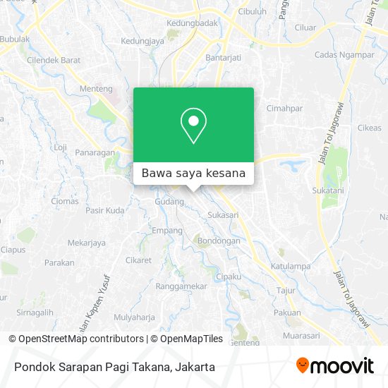 Peta Pondok Sarapan Pagi Takana