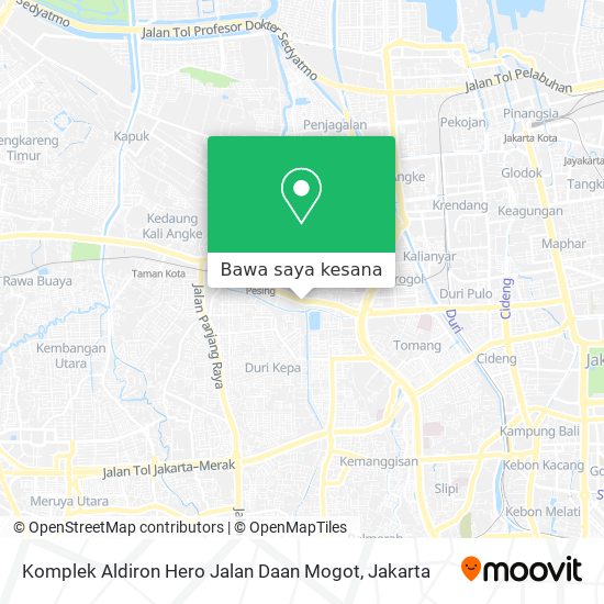 Peta Komplek Aldiron Hero Jalan Daan Mogot