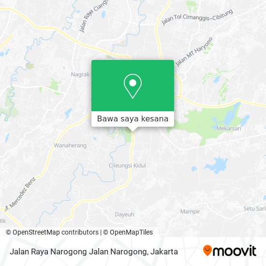 Peta Jalan Raya Narogong Jalan Narogong