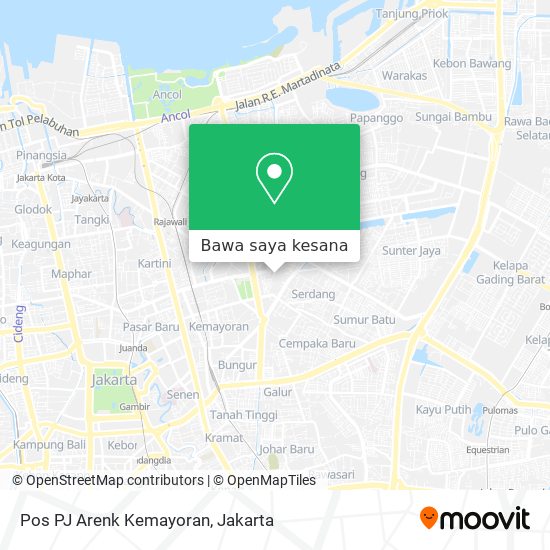 Peta Pos PJ Arenk Kemayoran