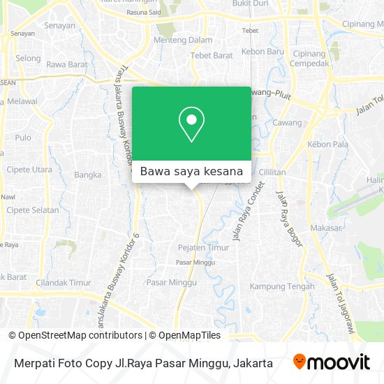 Peta Merpati Foto Copy Jl.Raya Pasar Minggu