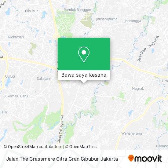 Peta Jalan The Grassmere Citra Gran Cibubur