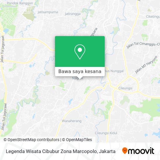 Peta Legenda Wisata Cibubur Zona Marcopolo