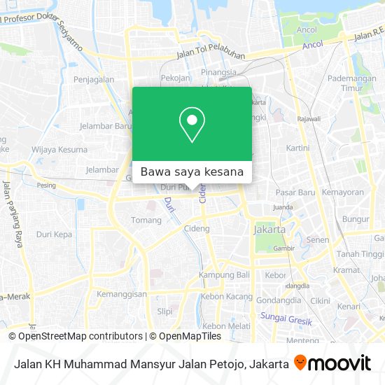 Peta Jalan KH Muhammad Mansyur Jalan Petojo