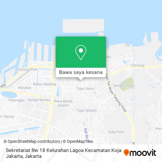 Peta Sekretariat Rw 18 Kelurahan Lagoa Kecamatan Koja Jakarta