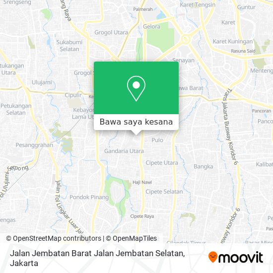 Peta Jalan Jembatan Barat Jalan Jembatan Selatan