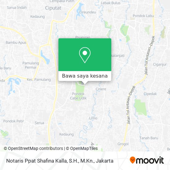 Peta Notaris Ppat Shafina Kalla, S.H., M.Kn.