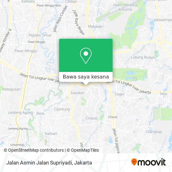 Peta Jalan Asmin Jalan Supriyadi