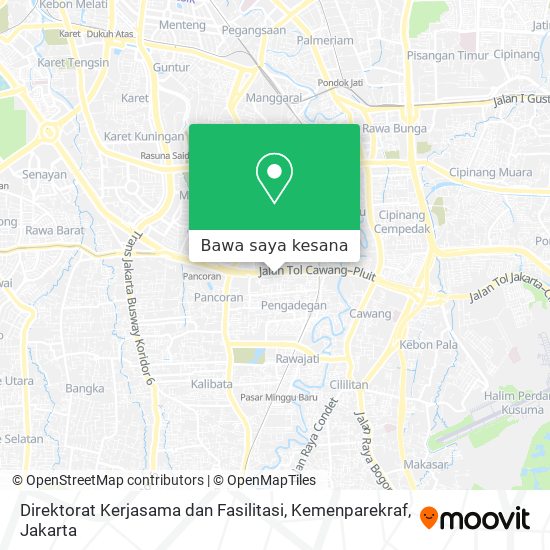 Peta Direktorat Kerjasama dan Fasilitasi, Kemenparekraf