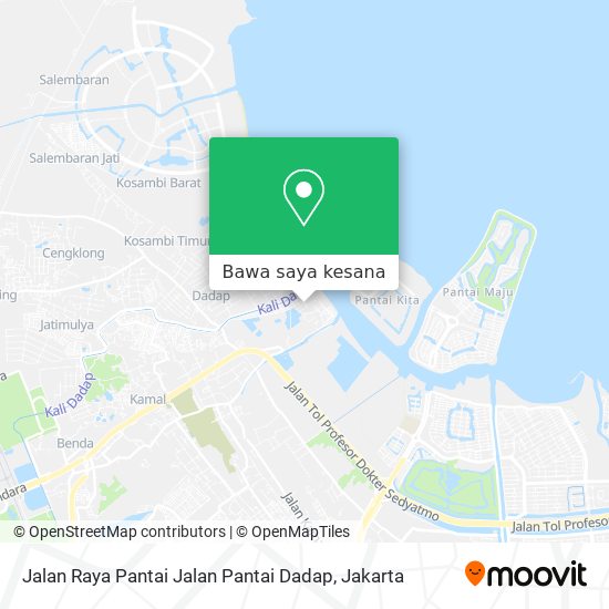 Peta Jalan Raya Pantai Jalan Pantai Dadap