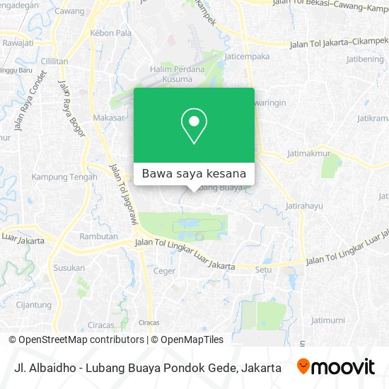 Peta Jl. Albaidho - Lubang Buaya Pondok Gede