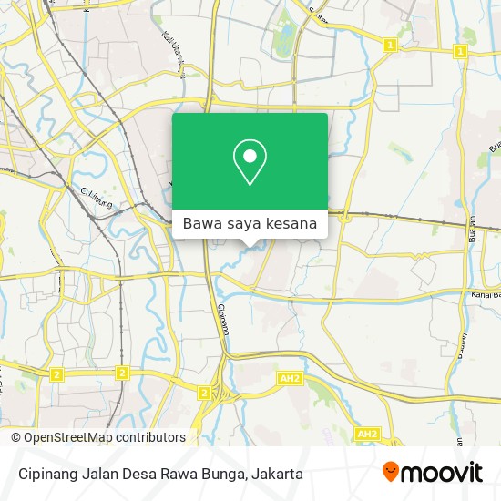 Peta Cipinang Jalan Desa Rawa Bunga