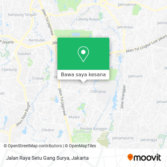 Peta Jalan Raya Setu Gang Surya