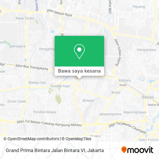 Peta Grand Prima Bintara Jalan Bintara VI