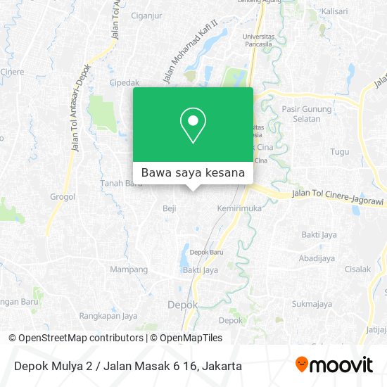 Peta Depok Mulya 2 / Jalan Masak 6 16