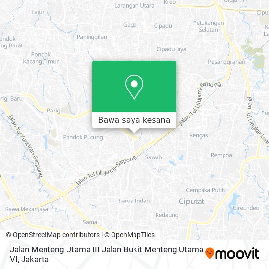 Peta Jalan Menteng Utama III Jalan Bukit Menteng Utama VI
