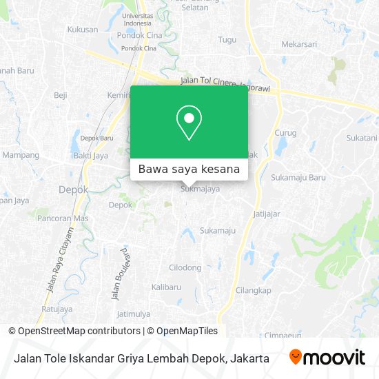 Peta Jalan Tole Iskandar Griya Lembah Depok