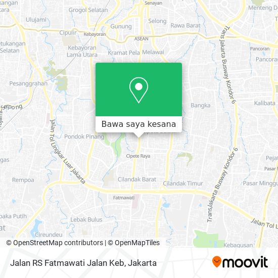 Peta Jalan RS Fatmawati Jalan Keb