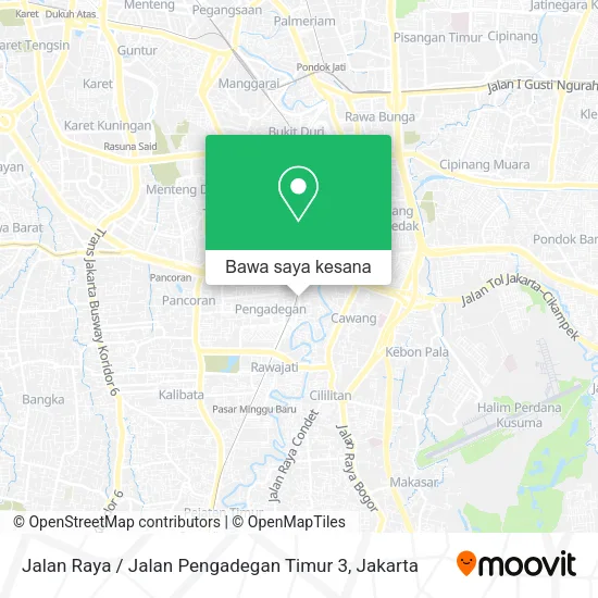 Peta Jalan Raya / Jalan Pengadegan Timur 3