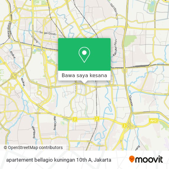 Peta apartement bellagio kuningan 10th A