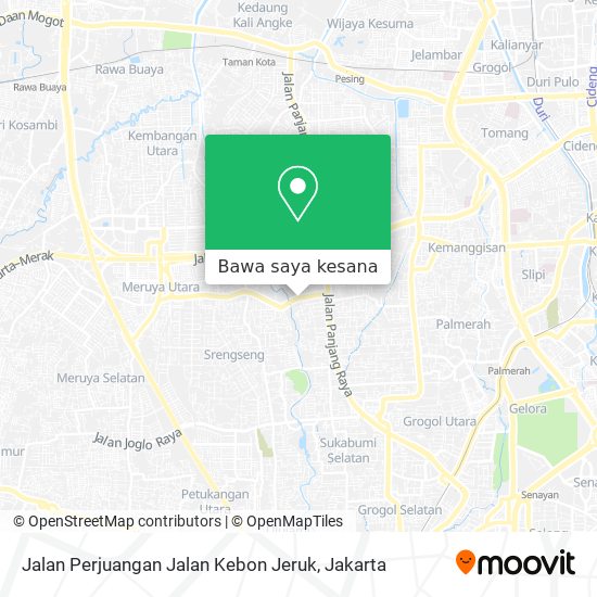 Peta Jalan Perjuangan Jalan Kebon Jeruk