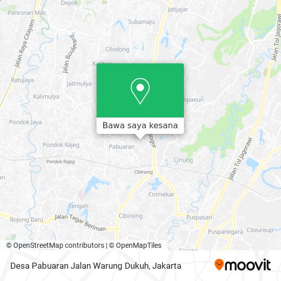 Peta Desa Pabuaran Jalan Warung Dukuh