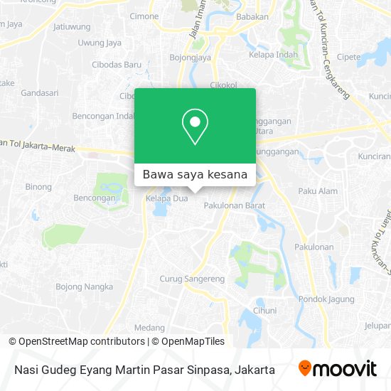 Peta Nasi Gudeg Eyang Martin Pasar Sinpasa
