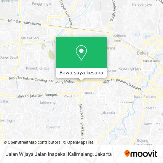 Peta Jalan Wijaya Jalan Inspeksi Kalimalang
