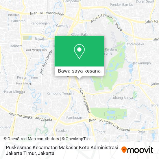 Peta Puskesmas Kecamatan Makasar Kota Administrasi Jakarta Timur