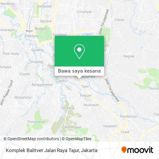 Peta Komplek Balitvet Jalan Raya Tajur