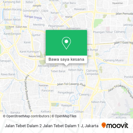 Peta Jalan Tebet Dalam 2 Jalan Tebet Dalam 1 J