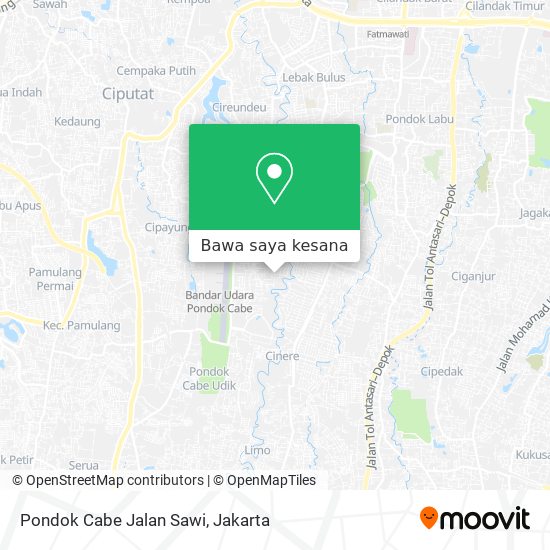 Peta Pondok Cabe Jalan Sawi