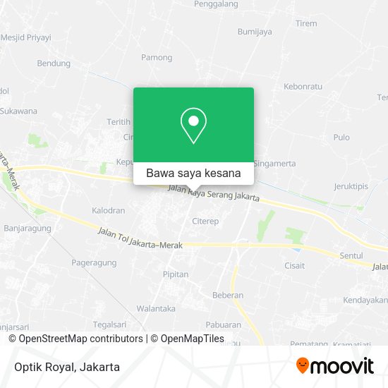 Peta Optik Royal, Jalan Pakupatan Ciruas