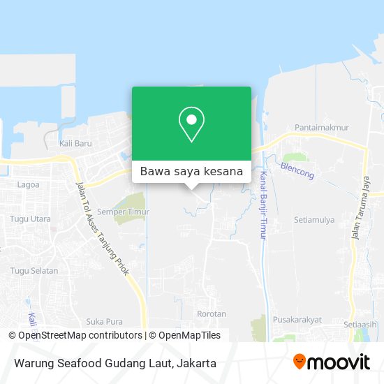 Peta Warung Seafood Gudang Laut