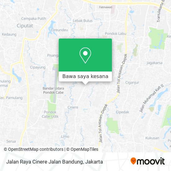 Peta Jalan Raya Cinere Jalan Bandung