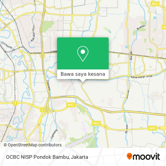 Peta OCBC NISP Pondok Bambu