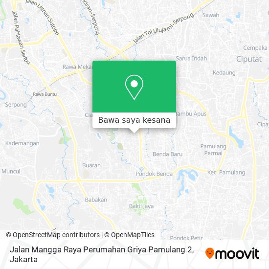 Peta Jalan Mangga Raya Perumahan Griya Pamulang 2