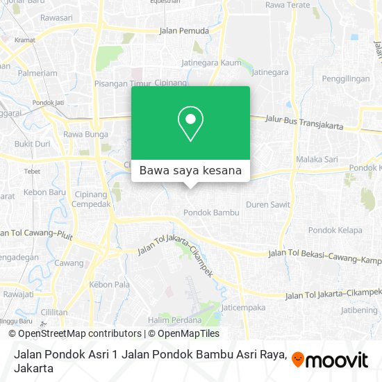 Peta Jalan Pondok Asri 1 Jalan Pondok Bambu Asri Raya