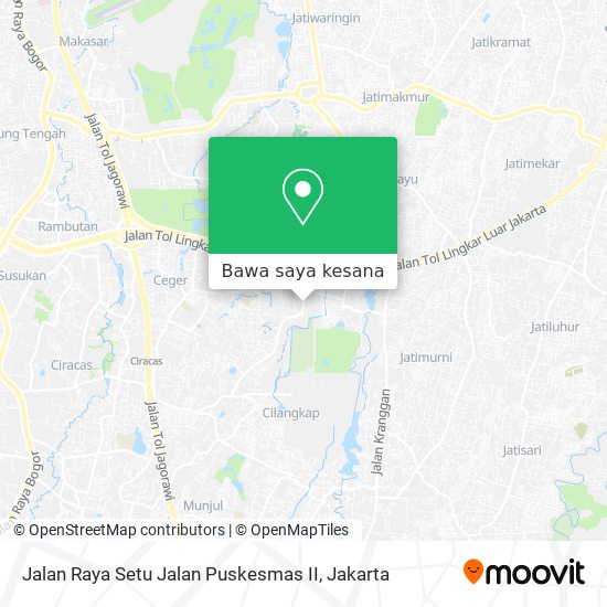 Peta Jalan Raya Setu Jalan Puskesmas II